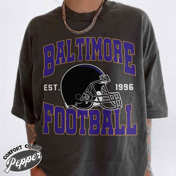 Baltimore Football Classic Design Comfort Colors T-Shirt 159 - Picture 1 of 5